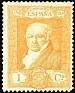 Spain 1930 Goya 1 CTS Yellow Edifil 499. España 1930 499. Uploaded by susofe